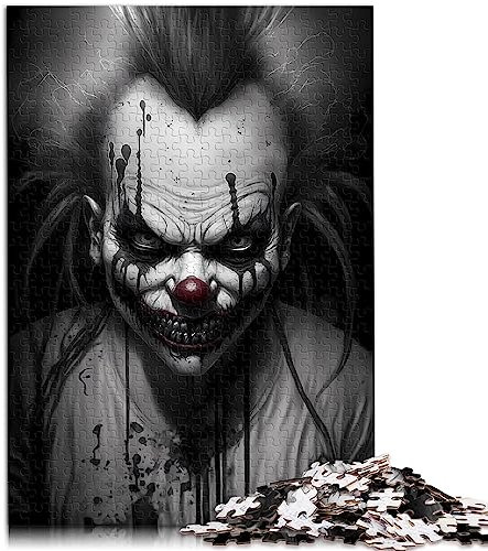 Puzzles für Erwachsene, Horror-Kunst, 1000-teiliges Puzzle, Holzpuzzle, geeignet für Erwachsene, Lernspiel für Erwachsene, Kinder, Größe: 50x75 cm