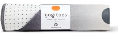 Manduka Yogitoes Yogamatten-Handtuch – leichte, schnell trocknende Mikrofaser, rutschfeste Technologie, Verwendung für Hot Yoga, Vinyasa und Power, 180 cm, Diamant-Array