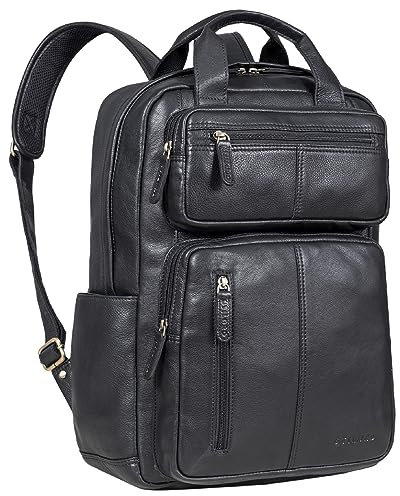 STILORD 'Amos' Exklusiver Business Lederrucksack Vintage Laptop Rucksack Herren Studenten Echtleder Business Rucksack Damen Leder Retro