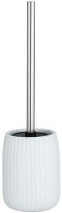 KW Luxury Ceramic/Porcelain/Stoneware Toilet Brush and Holder (White)