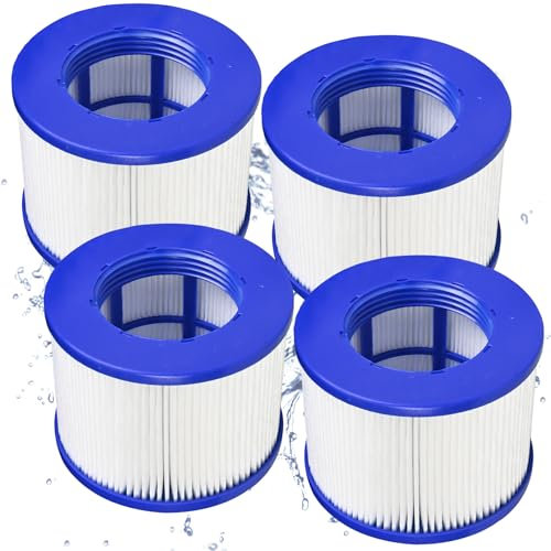 TTOKGZG Filtre Spa Infinite a Visser, Cartouche Filtrante pour Clever Spa, pour Cosy Spa Filtre, pour Filtre Spa Gonflable, Filtre 75 x 100 mm, Filtre Spa pour Lumix Vissable (4 pièces)