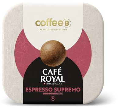 CoffeeB Café Royal Espresso Supremo – 10×9 Kaffeekugeln (Coffee Balls), 100% Arabica
