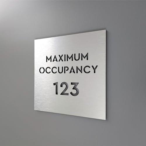 Panneau de porte personnalisé en métal argenté doré pour les entreprises - Panneaux de porte de texte personnalisés au design moderne pour signalisation de bureau et nom de pièce