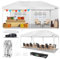 COBIZI Pop Up Gazebo 3x6m with 4 Removable Sidewalls,6 x 3 m Pop-up Commercial Tent Gazebo,Waterproof Silver-costed Oxford Marquee Canopy,UPF50+, Tent for Parties Garden & Outdoor Event,White