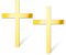 HSIXHAF 2 pcs Kuchendeko Kreuz Cake Topper Gold Acryl Torte Deko 10x7cm Spiegel Kuchen Dekoration Set für Hochzeit Geburtstag Party Kommunion, Familie