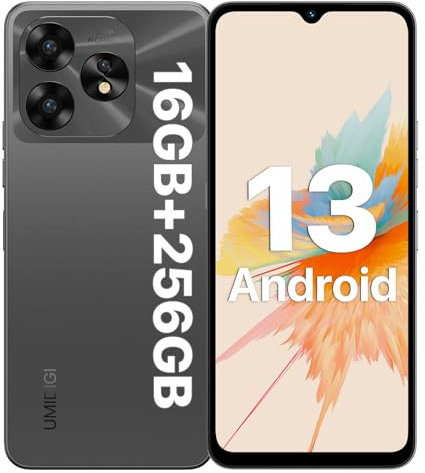 UMIDIGI A15 Smartphone Android 13, 8+8GB+256GB /1TB Ampliable Teléfono Móvil, 64MP+16MP Cámara, 6.7 Inch HD+, 5000mAh/ 20W Fast Charge, Dual SIM 4G Moviles NFC/Face ID/Fingerprint/GPS/OTG