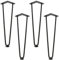 Kedia Tischbeine Metall, DIY Tischbeine Möbelfüße Tischkufen aus Stahl für Schreibtisch, Esstisch, Couchtisch, Tisch (4pcs-50cm schwarz-B)