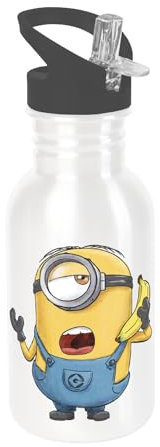 Gedalabels GEDA LABELS bidón Minions Super Kitsch Banana 500ml Acero inoxidable, Blanco