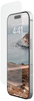 URBAN ARMOR GEAR Tempered Glass Displayschutzglas Apple iPhone 16 Pro (Zweifach gehärtetes Glas, Anti-Fingerabdruck, Inkl. Montagekit, Ultra klar)