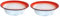 LABRIMP Cuencos de Sopa Esmaltados 2 Piezas Diseño de Flores Rojas Cuencos Vintage Vajilla Esmaltada para Vajilla