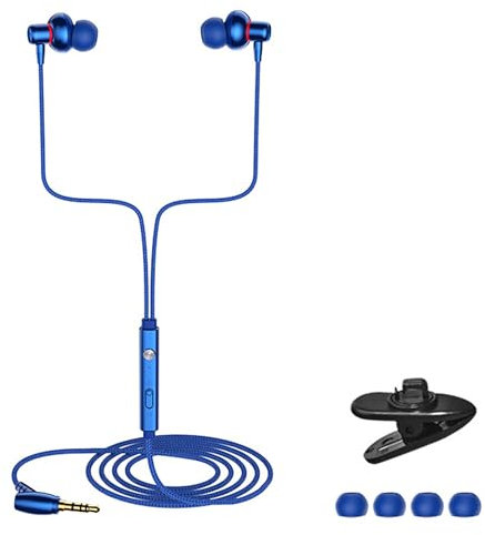 CustomizeFactory Tanuseb01 Wired In Ear Headphones, 53 Inch, Blue, In Ear Earbuds with Mic, Compatible with iPhone/iPad/Android/Laptop/PC