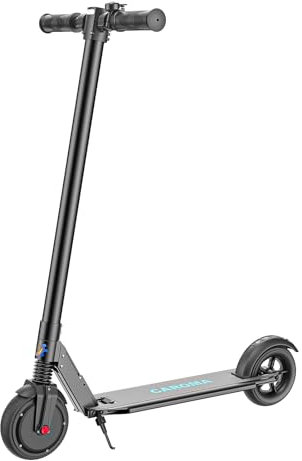 Caroma E Scooter Kinder von 6-14 Jahren, 250W Motor, Reichweite 25 km, Faltbarer E Roller Kinder, 3-Gang-Modus, LED Display, Brems & Stoßdämpfer, Solide große Reifen, Max. Belastung 120 kg
