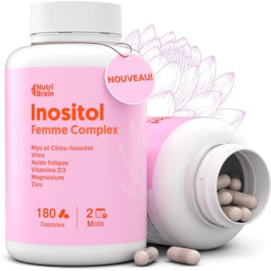 Myo & D-Chiro INOSITOL Complejo PCOS y Salud Femenina con VITEX (Sauzgatillo), Ácido Fólico, Vitamina D3, Magnesio y Zinc | Apoyo Hormonal, Equilibrio Integral Femenino, Fertilidad | 180 Cápsulas