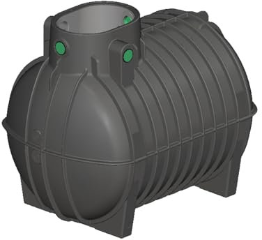 FLORANTIA Regenwasser Zisterne 4000 Liter Erdtank Aqua-Rondo Kunststoff [ Ausbaupaket passend für Ihre Anwendung frei wählbar ]