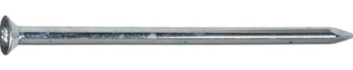 HWS - Clavos de acero al carbono (25 unidades, galvanizados, punta redonda, punta balística, clavos de acero, rodapiés, para hormigón, cabeza plana, galvanizados, 3,5 x 100 mm)