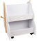 WODFARR Bücherregal für Kinder, Aufbewahrungsregal für Kinder mit 4 Universalrädern, Buchhalter für Kinder, für Spielzeugbücher (weiß, 50 x 54 x 61 cm)