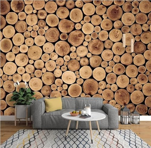 Wall Mural Photo Wallpaper Wood Growth Rings 3D Wall Illusion,Decor Mural Wallpaper For Bedroom Adults Living Room Peel And Stick Wall Photo Wall Art -659045711782