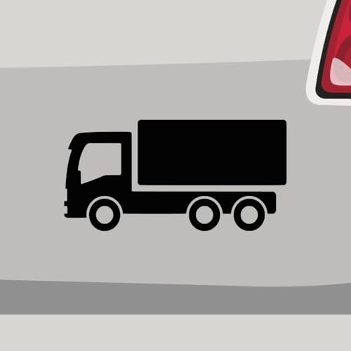 Stickerfreaks Aufkleber - LKW Silhouette Sattelzug Truck - Sticker, Folienaukleber für Auto, Motorrad, Fahrrad, Laptop, LKW (20x10cm | Schwarz)