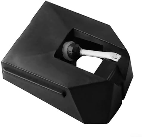 VMN95E - Pennino di ricambio, alloggiamento in ABS e puntina ellittica in lega di alluminio per giradischi Audio Technica AT-LP120X in vinile (nero)