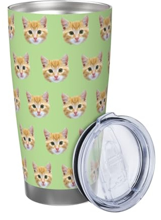 Anceky Gobelets photo personnalisés en acier inoxydable de 590 ml, sans accessoires, pour femmes et hommes adultes, tasse à café de voyage pour bureau, anniversaire, mariage, fête