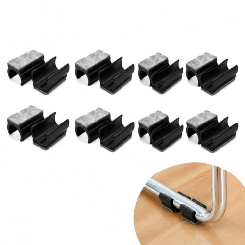 16PCS Stuhlgleiter Freischwinger mit Filz Set Ø24-25mm, Filzgleiter für Schwingstühle, Universal Möbelgleiter, Endkappen für Stuhlbeine, für Parkett, Laminat, Fliesen - Kratzschutz & Lärmreduzierung