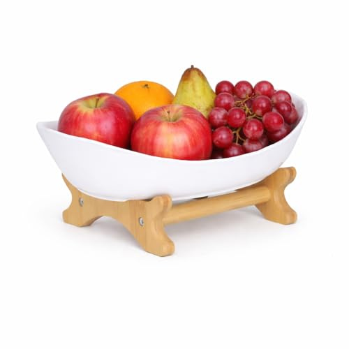 1-Tier Tiered Fruit Bowl, Serving Bowls for Snacks & Dessert, Fruit Basket