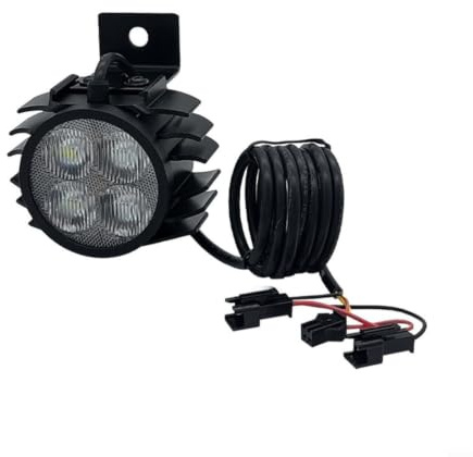 Marchfunny Elektroroller-Frontlampe mit LED-Licht, ABS-Scheinwerfer für Kugoo M4/M4 Pro, Verkabelung im Lieferumfang enthalten für Nachtfahrten