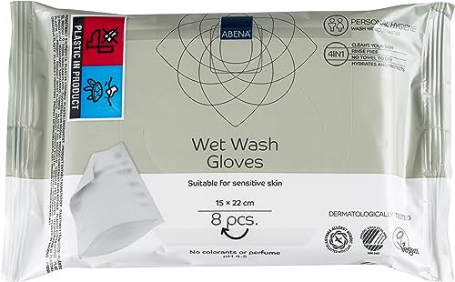 Abena Nasswaschhandschuhe 540051 Mehrfarbig 8 Stück (1er Pack)