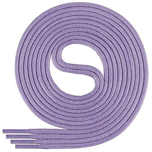 Di Ficchiano Lacci Rotondi Cerati, Diametro 2-4 mm, per Scarpe da Lavoro e in Pelle, Colore: Viola. 91. Lunghezza: 140 cm