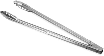 HENDI Salatzange, mit Klemmverschluss, geschirrspülmaschinengeeignet, Servierzange, Küchenzange, Salat, Gemüse, Schwere Ausführung, Edelstahl