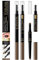 Eveline Cosmetics Brow Styler 3-in-1 Augenbrauenstift mit Schwamm und Bürste - Nr. 01 Mittelbraun | Kompaktes 3-Schritte-Augenbrauen-Styling-Set