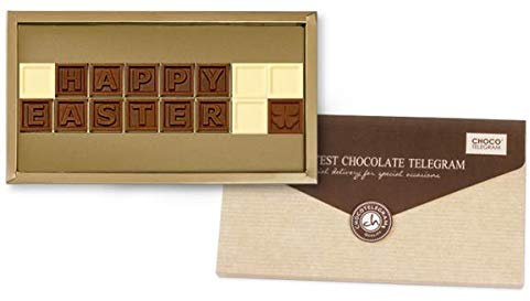 Happy Easter - ChocoTelegram | Geschenkidee | Schokolade | Ostern | Ostergeschenk | Ostergruß | Grußkarte | Schokoladennachricht | Osterüberraschung | Erwachsene | Kinder | Osternest | Osterhase