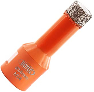 BGTEC Forets à Noyau de Diamant Sec pour Carreaux de Porcelaine Brique de Marbre en Céramique Diamètre de Filetage M14 14mm