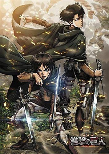 ACEYCYS 3D DIY Diamond Painting Kit, Attack Titan Runder Diamantkreuzstich, Raumwanddekoration Gemälde 40x50CM