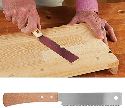 Kleine Handsäge, 12-Zoll-Doppelseitige Zähne Holzgriff Flachsäge Genaue Haushaltsholzbearbeitung Spülschneide-Trimmwerkzeug für die Gartenschneiderei