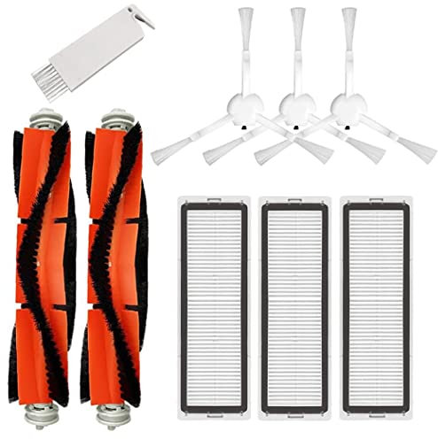 9 Stück Ersatzteil-Zubehör für Xiaomi Dreame F9, für Roboter-Staubsauger für Mijia 1C 2C 1T STYTJ01ZHM STYTJ02ZHM, 2 Rollenbürste, 3 Filter, 3 Seitenbürste, 1 Reinigungsbürste