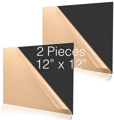 Láminas de plástico acrílico láminas de policarbonato metacrilato Lámina de plexiglás - Placa 3mm 1/8 Tamaño 305 mm x 305 mm 12 pulgadas X 12 pulgadas (2 unidades) Negro
