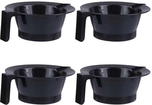 Lurrose 4pcs Hair Coloring Bowls Plastic Hair Mixing Bowls with Scale Color Mixing Tint Bowl Set for Hair Color Hair