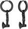 FaithHeart Punk Wikinger Axt Ohrstecker Schwarz Creolen Ohrstecker mit Viking Axt Ohrschmuck für Weihnachten Halloween