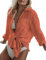 Bsubseach Swim Cover Up for Women Button Down Beach Shirt Blouses Bathing Suit Coverup Swimwear Orange