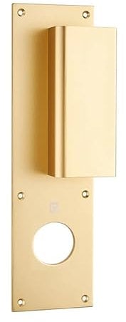 HERACLES - Poignée palière aluminium type Bastille 70x250mm champagne trou de 40 - HERACLES - I-231102TR40