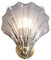 KRIPINC LED Wandleuchte Innen, Shell Geformte Wandlampe Innen E14, Shell Geformte Wandleuchte Glas, Wandlampe Modern, Wandleuchte Innen Vintage für Wohnzimmer Schlafzimmer Nachttisch (Transparente)