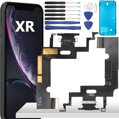 YHX-OU Connecteur de Charge pour iPhone XR A2105 A1984 Dock Connecteur Port Charger Port de Charge Micro Audio Jack Flex Câble + Outil d'installation
