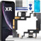 YHX-OU 6.1'' Schwarz Ladebuchse für iPhone XR A2105 A1984 Dock Connector Port Charger LadePort Mikrofon Audio Jack Flex Kabel + Waterproof Adhesive+Installationswerkzeug