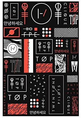 SORECI Twenty One Pilots Shirt Blurryface Poster Leinwand Poster Wandkunst Dekor Druck Bild Gemälde für Wohnzimmer Schlafzimmer Dekoration Unrahmen-Stil 40 x 60 cm