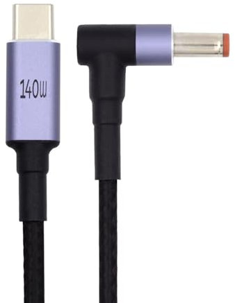 xiwai Cable de carga USB-C macho a CC de 5,5 x 2,5 mm, adaptador de 20 V, 100 W, 135 W, 140 W, 65 W, cable de extensión para laptop