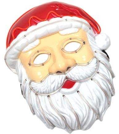 NOLITOY 1stück Leuchtende Weihnachtsmann-maske Einzigartige Xmas Maske Für Weihnachtsfeiern Cosplay Und Themenpartys Sicher Und Augenfreundlich Mit Festlicher Atmosphäre