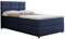 PANDA MÖBEL Boxspringbett Reve, 120x200 Polsterbett mit Bettkast und Topper- dunkelblau
