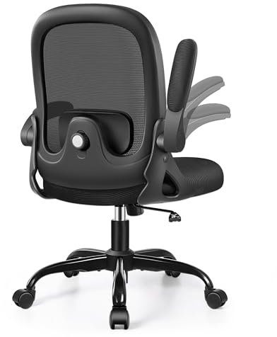DoChair Bürostuhl ergonomisch mit 3D Lendenwirbelstütze Wippfunktion höhenverstellbarer Schreibtischstuhl Atmungsaktiver Mesh-Stuhl Office Chair 150KG, Schwarz