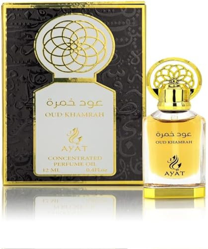 AYAT PERFUMES – Perfume Oil 12ml Oriental Arabian Fragrance Extract Long Lasting Odour Musk Halal Oud Natural Amber Alcohol Free For Men and Women - Made in Dubai (Oud Khamrah)
